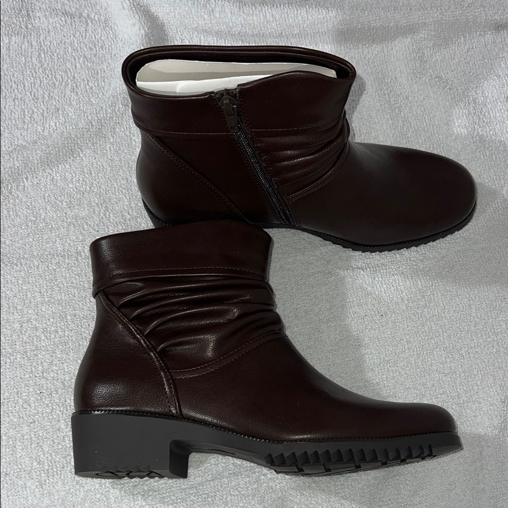Chic Dark Brown Ankle Booties